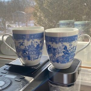 Classic Blue and White Ceramic Mugs
